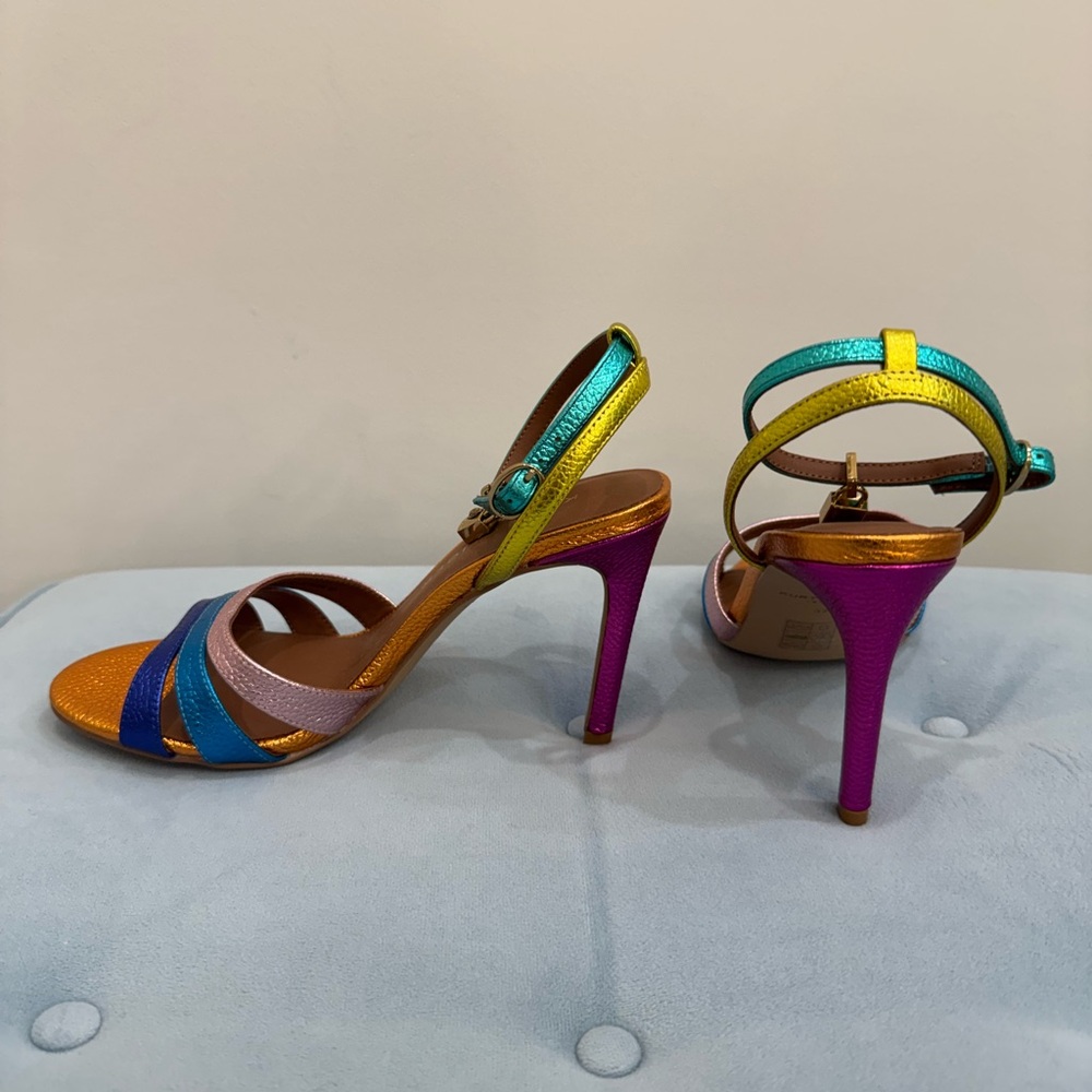 Kurt Geiger Multicolor Strappy Heels size 7 nwt - Picture 2 of 5
